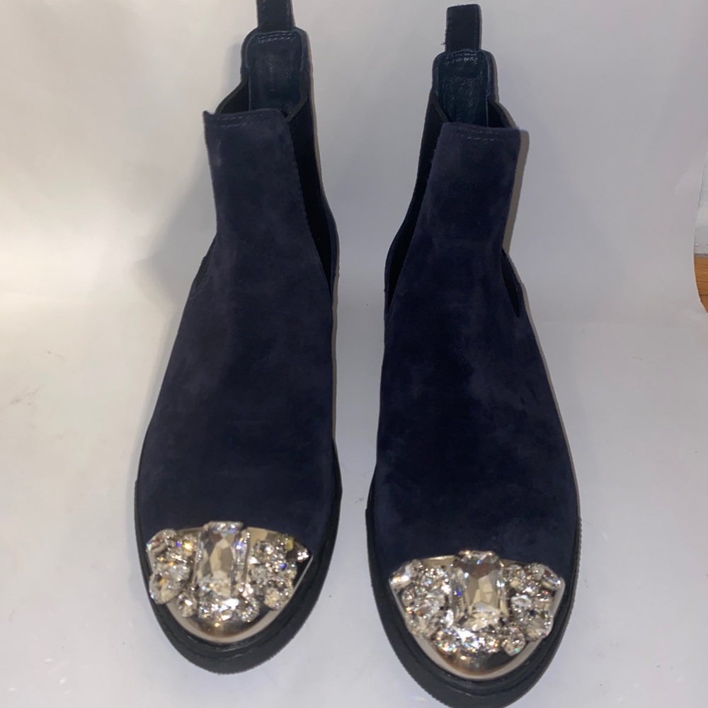 MIU MIU jeweled hightop slipon sneaker